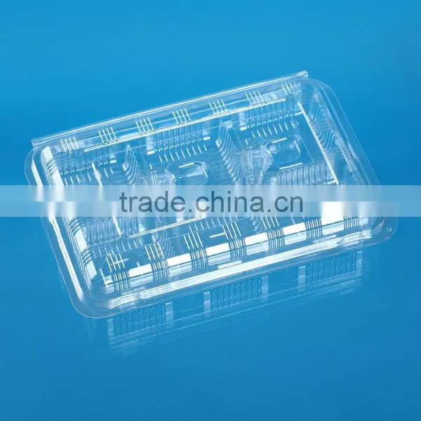 clear disposable hinged snap close containers
