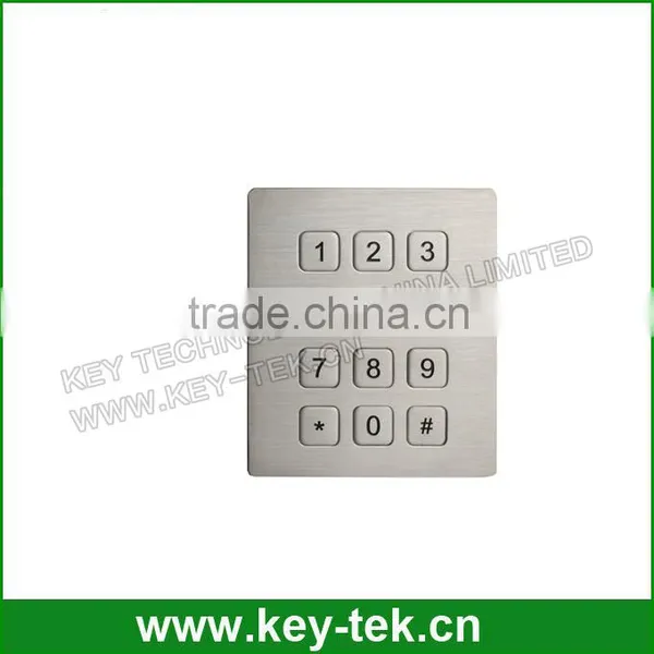 Dustproof Industrial Flat Keys Numeric Metal Keypad photo-3