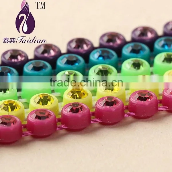 3mm Rhinestone Trim Plastic For Wedding Dress photo-4