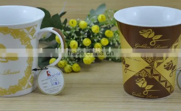 11OZ Coffee Bean Fully Decal Printed Coffee Cups, Shiny Surface Porcelain Mug, KL5004-179 photo-3