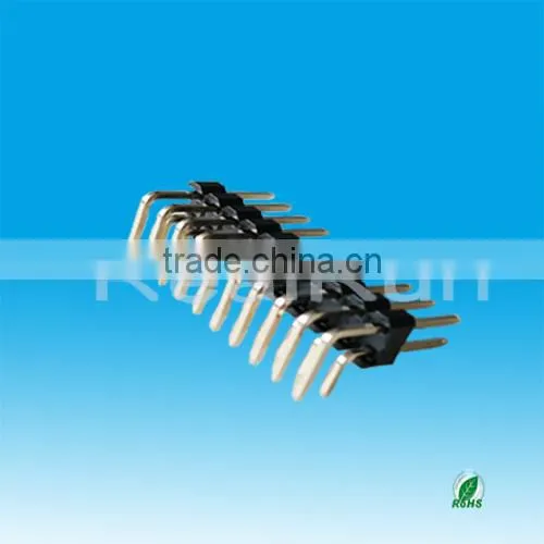 2.54mm Pitch Double Row Right Angle Pin Header Connector photo-3