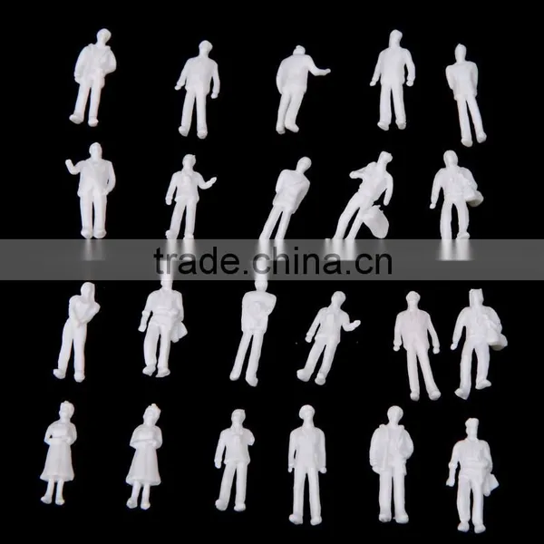 Artificial Model Human White Figure, Scale Models Figure, Model White Figure for 1/150 photo-3