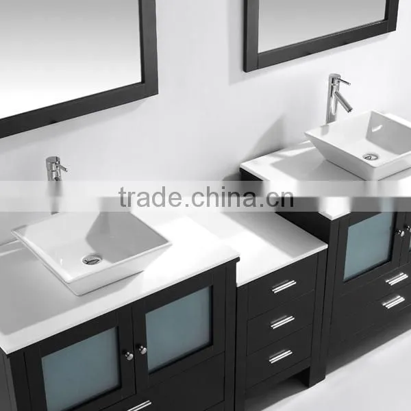72"double Bowl Vessel Sink Combined Bathroom Vanity photo-4