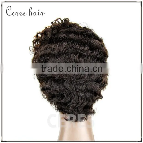 Short Wigs for Black Woman 100% Human Hair Lace Front Wig photo-4