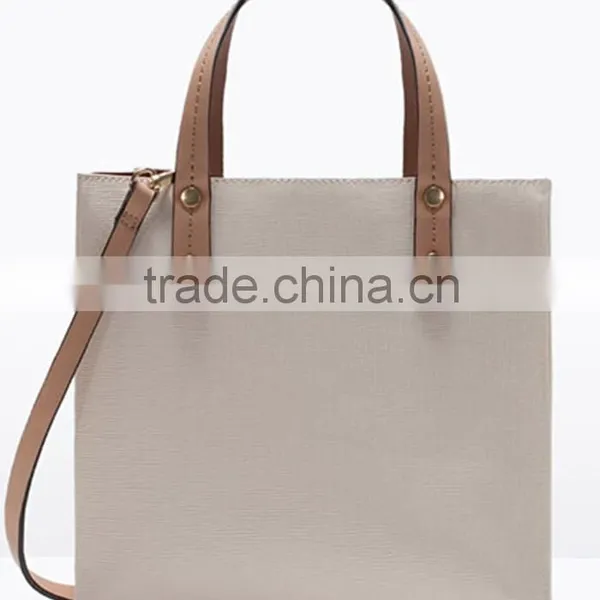 New Custom High Quality Fashionable Mini PU Tote and Shoulder Handbag Shopping Bag for Women photo-2