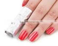 Nail Polish Remover Wrap Foil Sheets With Embossed Logo 20mic Thickness