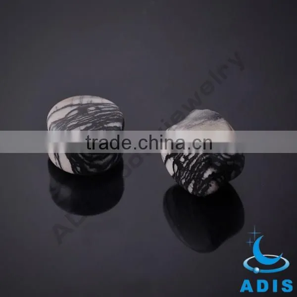New Type Fashion Body Jewelry Wholesale O-ring Single Flare Stone Plugs photo-4