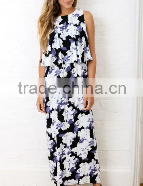 2016 China Wholesale Factory Clothing Wholesale Latest Fashion Dress Digital Print Dress photo-2