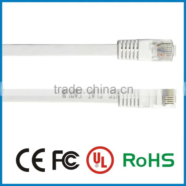 Shenzhen High Quality 4p 32awg 7/0.08 Copper Wire Cat5e Utp Flat Cable With Rj45 Connector photo-3