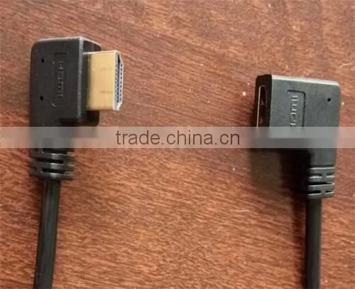 90 Degree HDMIA Male to HDMIA Female Cable 24k Gold Plated Connector photo-3