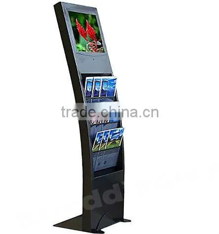 22" Inch Floor Stand LCD Billboard With Magazine Rack photo-5