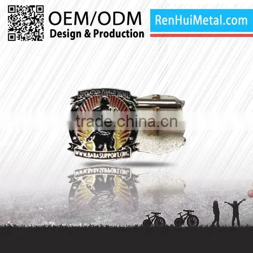 RENHUI METAL OEM Brand Custom Cufflinks