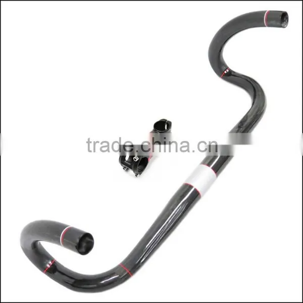 2016 Xinshun Mountain Bikes Carbon Handlebar Mtb Road Bike Accessories Bicycle Parts Grips With Stem BH2213 photo-6