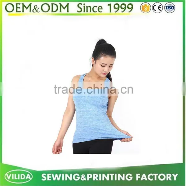 Bulk Fitness Bodybuilding Tank Top Bamboo Fiber Cotton Plain Custom Women Grey Tank Top OEM photo-6