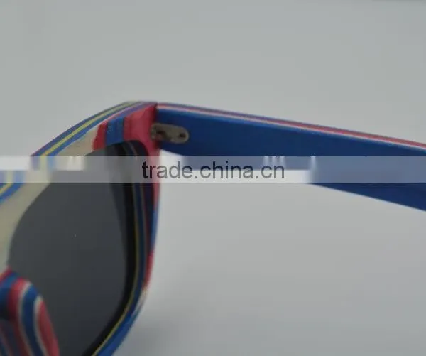 2015 New Arrive Skateboard Wooden Sunglasses Polarized Lens Wooden Sunglasses Frames Wholesale photo-5