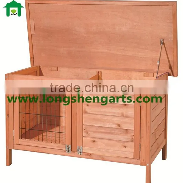Openable Roof Wooden Rabbit Hunch photo-2
