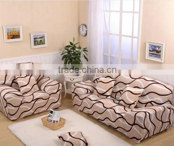 Elastic micro suede sofa cover fabric,furniture protector;pet cover Nest018