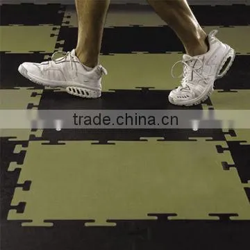 Interlocking Rubber Flooring, Solid Color Rubber Top to Bottom, Suitable for Gym Rubber Floor photo-2