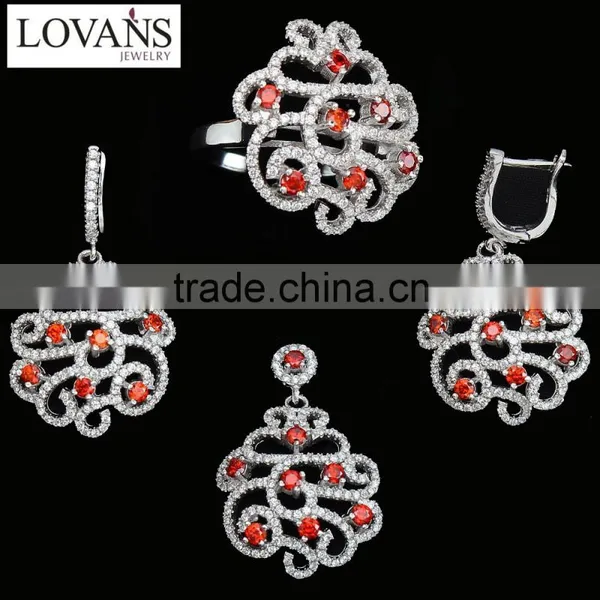 925 Silver Jewelry Set Party Decoration Enameled Silver Jewelry Designs TZ-0252 photo-3