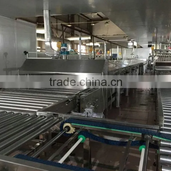 Saving Space Gas Wafer Production Line Tunnel Steam Oven Factory