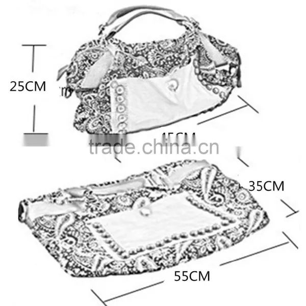 Vintage Women Canvas Leather Satchel Messenger Shoulder Handbag Shopper Bag Tote photo-4