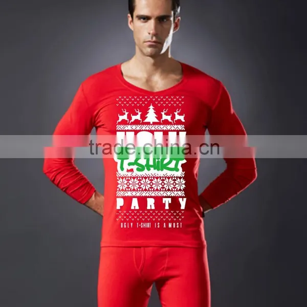 Customise Long Sleeve Thermal Underwear With Christmas Design