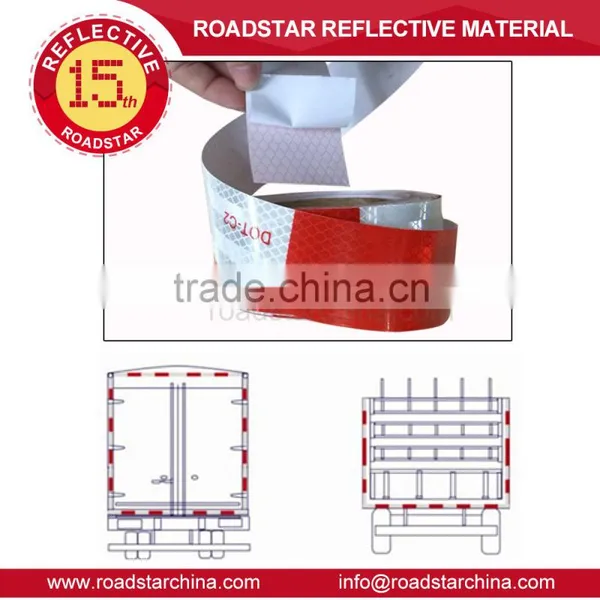 Diamond Grade White and Red Reflective Sticker