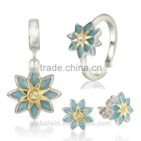 Luxury Silver Jewelry Set Wholesale Sterling Silver Cz Stud Earrings 925 Thailand Silver Earring Fashion Letter Pendant Jewelry