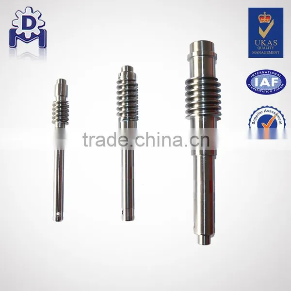 Worm gear shaft for flow control