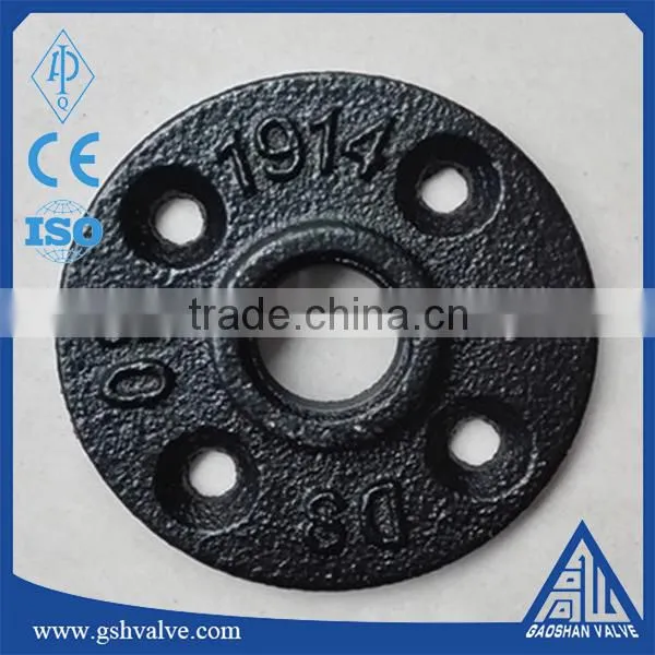 Class 150 Black Malleable Iron Pipe Fitting Floor Flange