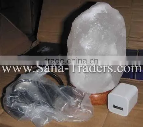 Salt LED Lamps / Himalayan Salt Lamps / Natural Salt Lamp / White Salt Fancy Lap / White Salt