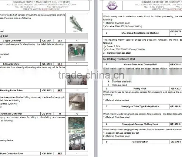 Hight Quality Second Hand Cattle and Sheep Slaughterhouse Project For Slaughter Line Equipment photo-4