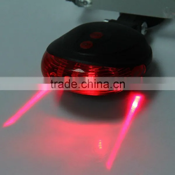 3 LED Lamps Waterproof Cycling Seatpost BikeTaillight Warning Flashing Light With Dual Laser Lines for Bicycle Accessories photo-4