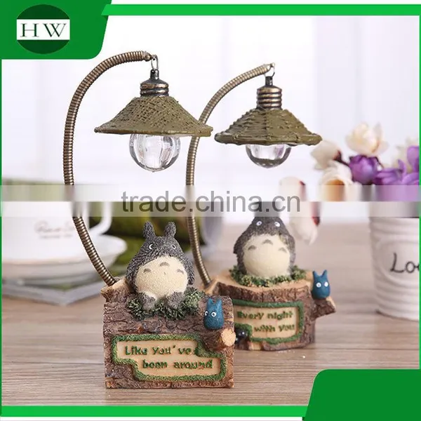 Resin Decorative Mini Cartoon Totoro Battery Led Night Lamp Light photo-5
