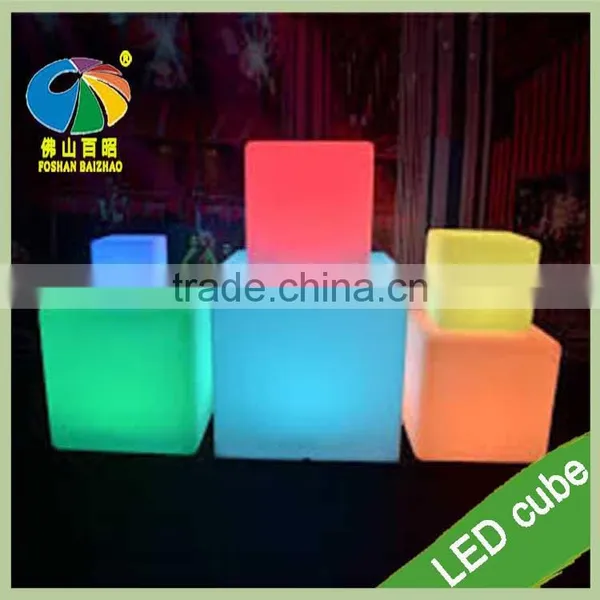 Led Plastic Cube Chair Color Change Wonderful LED Cube Chair Small Seat photo-4