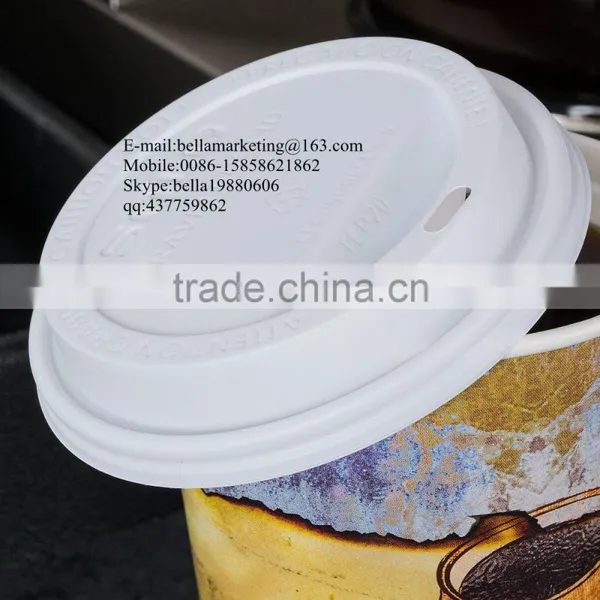 Wholesale Disposable Plastic Flat Lid, White Hot Paper Cup Travel Lid for 20 Oz. Cups photo-3