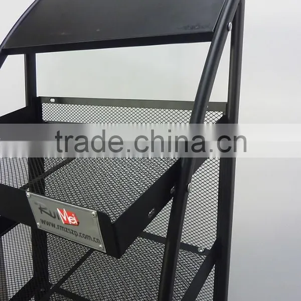 5-tier Solid Metal Floor Diamond Newspaper Display Holder photo-5