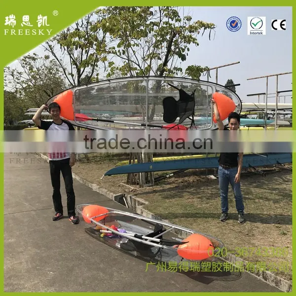 Amazing Polycarbonate Glass Bottom Transparent Kayak With Two Paddles photo-5