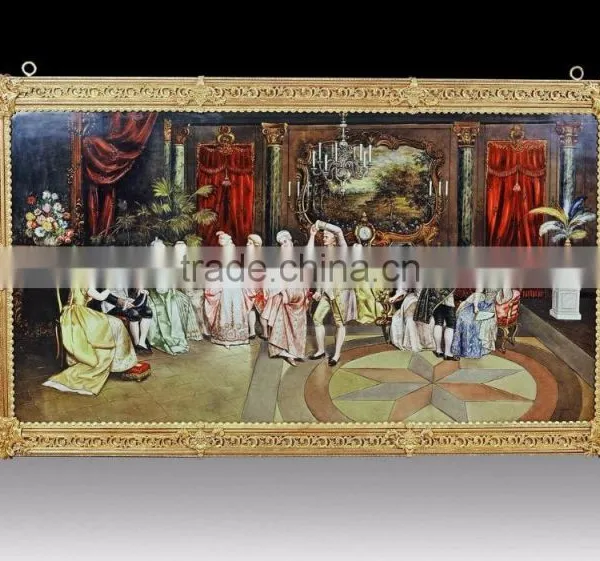 Floral Ceramic and Gold Plated Copper Mounted Framed Wall Hanging Art Fresco, Wall Mural photo-6