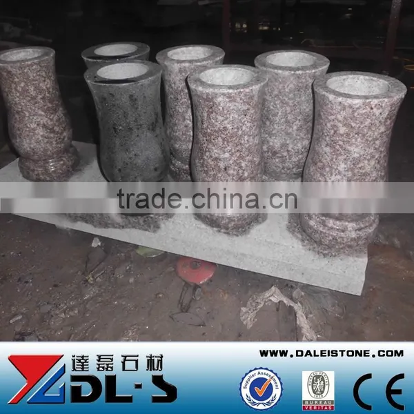 G664 Granite Vases Gravestones for Hungary Market
