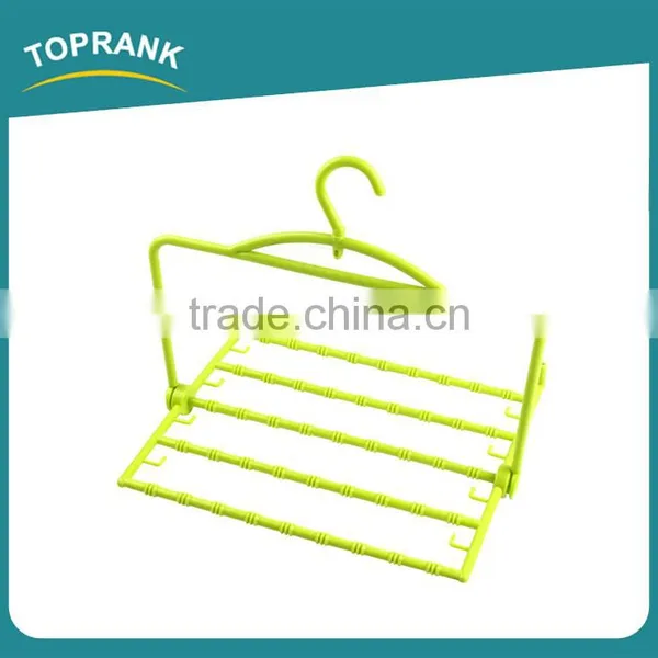 Cheap Hot Selling Four Layers Adjustable Plastic Foldable Trouser Hanger Plastic Pant Hanger