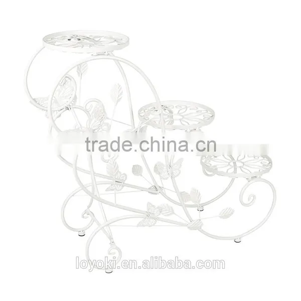 Classic Plant Stand Shelf Holds Garden 3 Tier Iron Flower Pot Stand photo-6