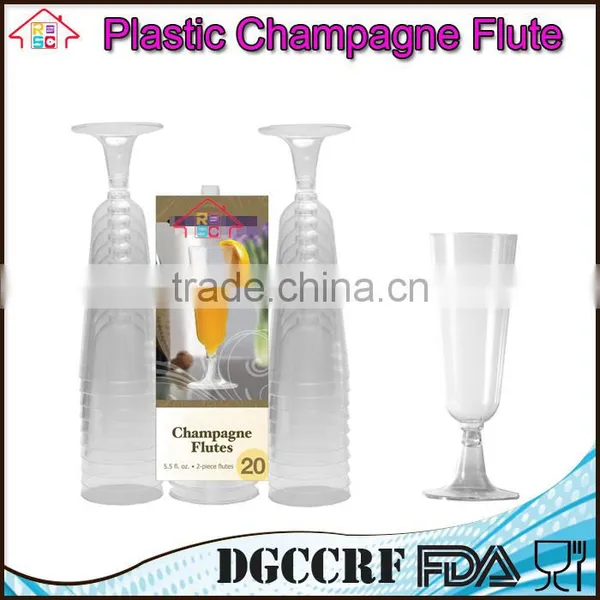 NBRSC Promotional Disposable Party Plastic Champagne Goblet Flute Wine Glasses photo-2
