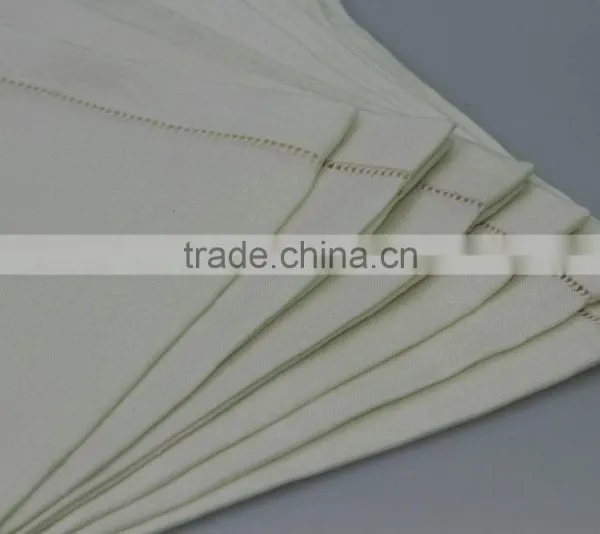 100% Cotton Plain Hemstitched Table Napkins, Set of 6 photo-5
