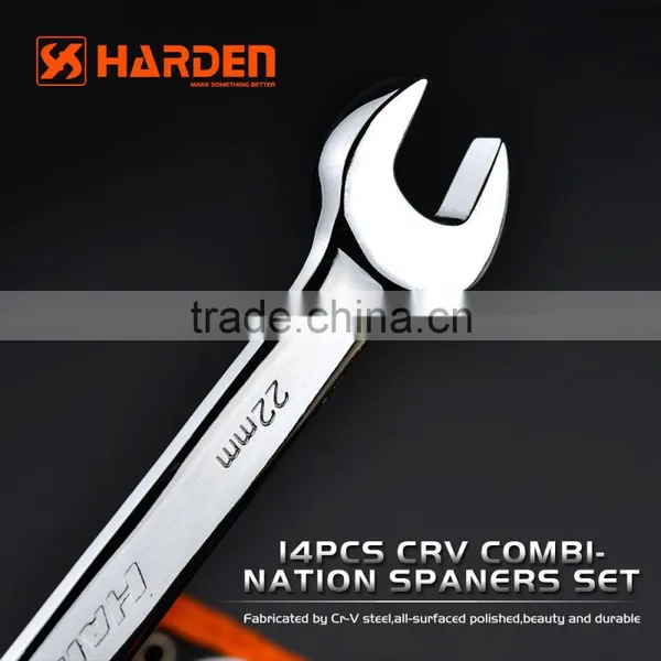 PROFESSIONAL 14PCS COMBINATION WRENCH SET SINGLE OPEN END SPANNER photo-3
