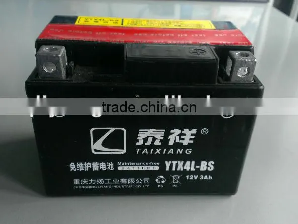 Germany Supplier Two Wheel Battery/yuasa Motorcycle Parts/ (12V 4AH)With Low Price/ Dry Battery photo-4