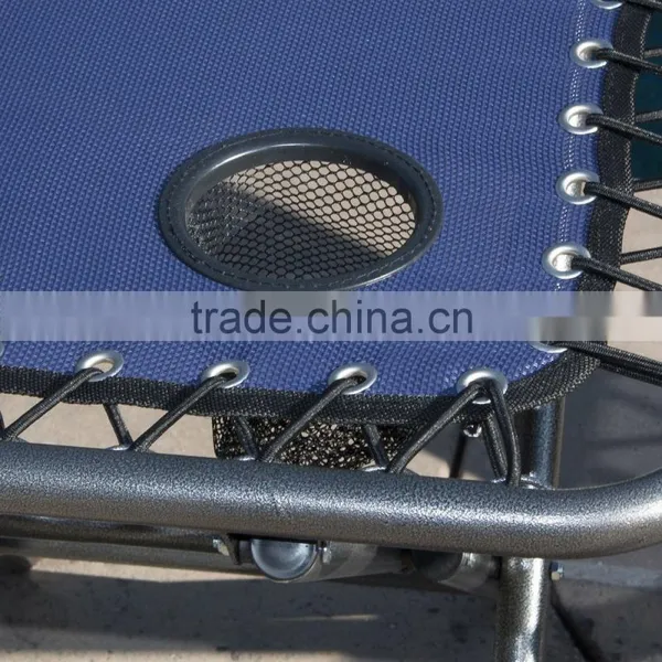 Outdoor Garden Navy Blue Metal Folding Zero Gravity Patio Chair photo-5