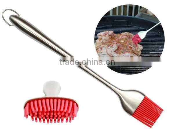 Amazon Hot Sale 12inch Long Stainless Steel Handle Silicone Basting Brush photo-4