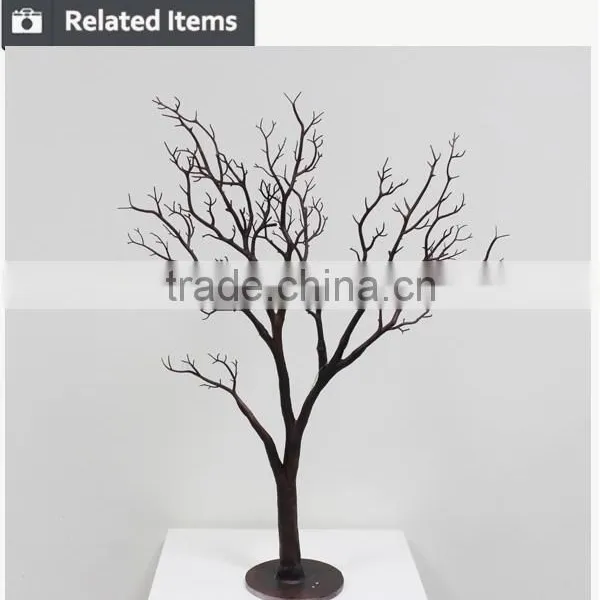 Artificial Decorative White Dry Tree Branch Wedding Table Setting photo-5