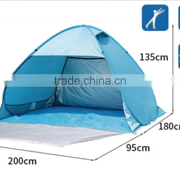 Quick Automatic Opening Beach Tent Sun Shelter UV-protective Tent Shade Light Weight Pop up Open for Outdoor Camping photo-2